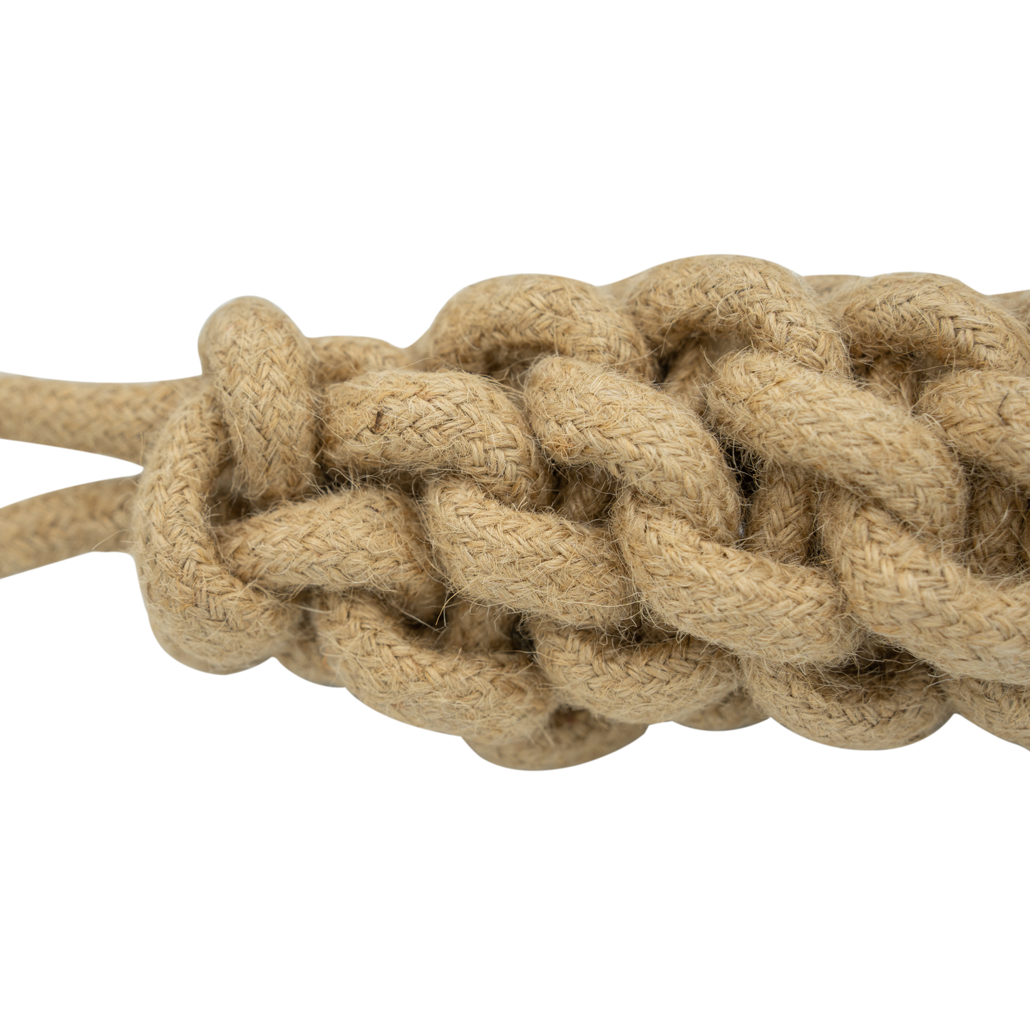 Hemp Rope Dog Toy Tug Closeup - Bandoga