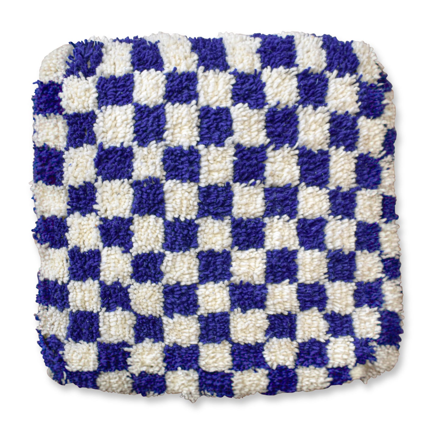 Dog pillow checkered - Blue and White