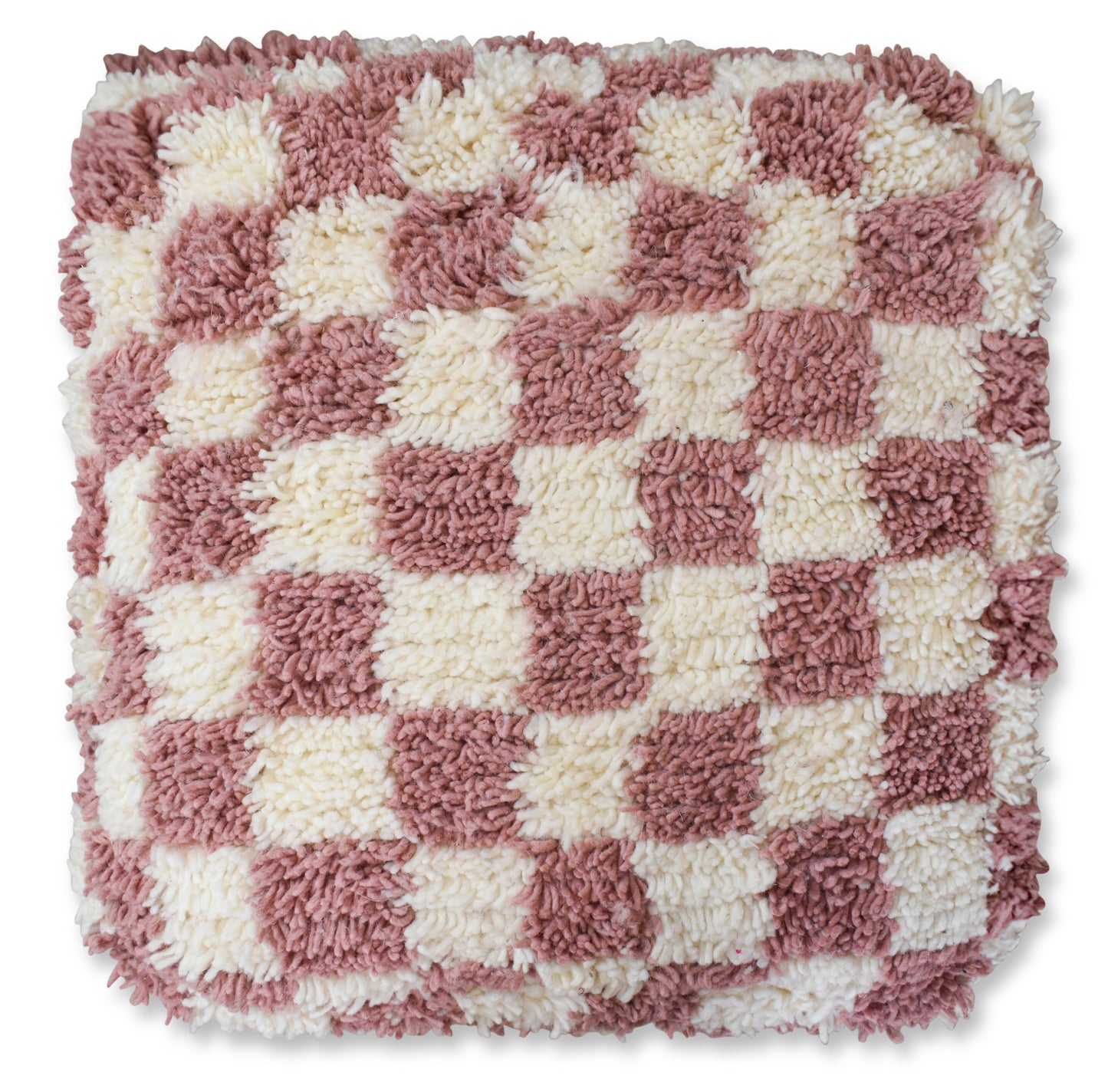 Dog pillow checkered pink