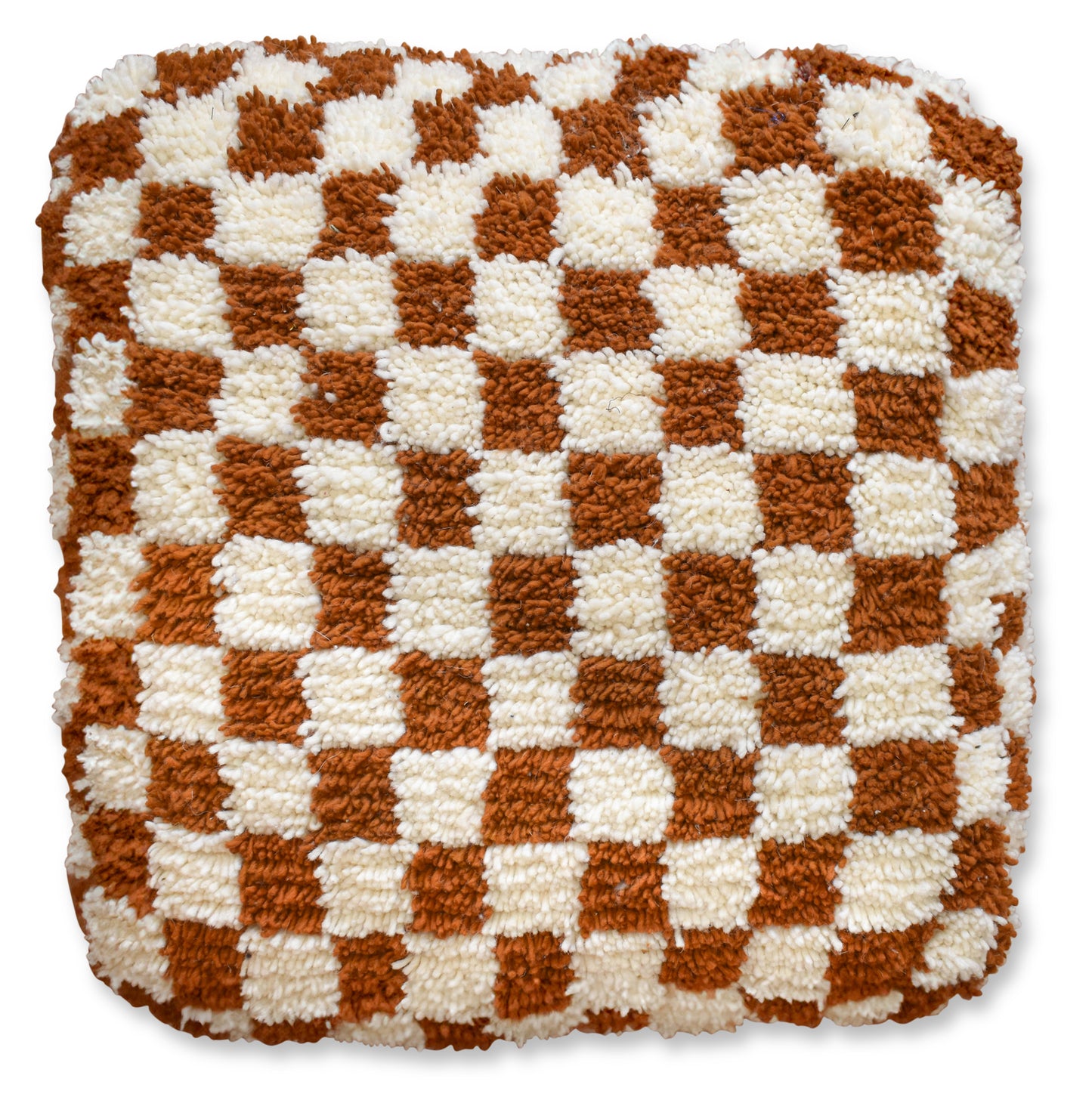 Dog pillow checkered - Terracotta