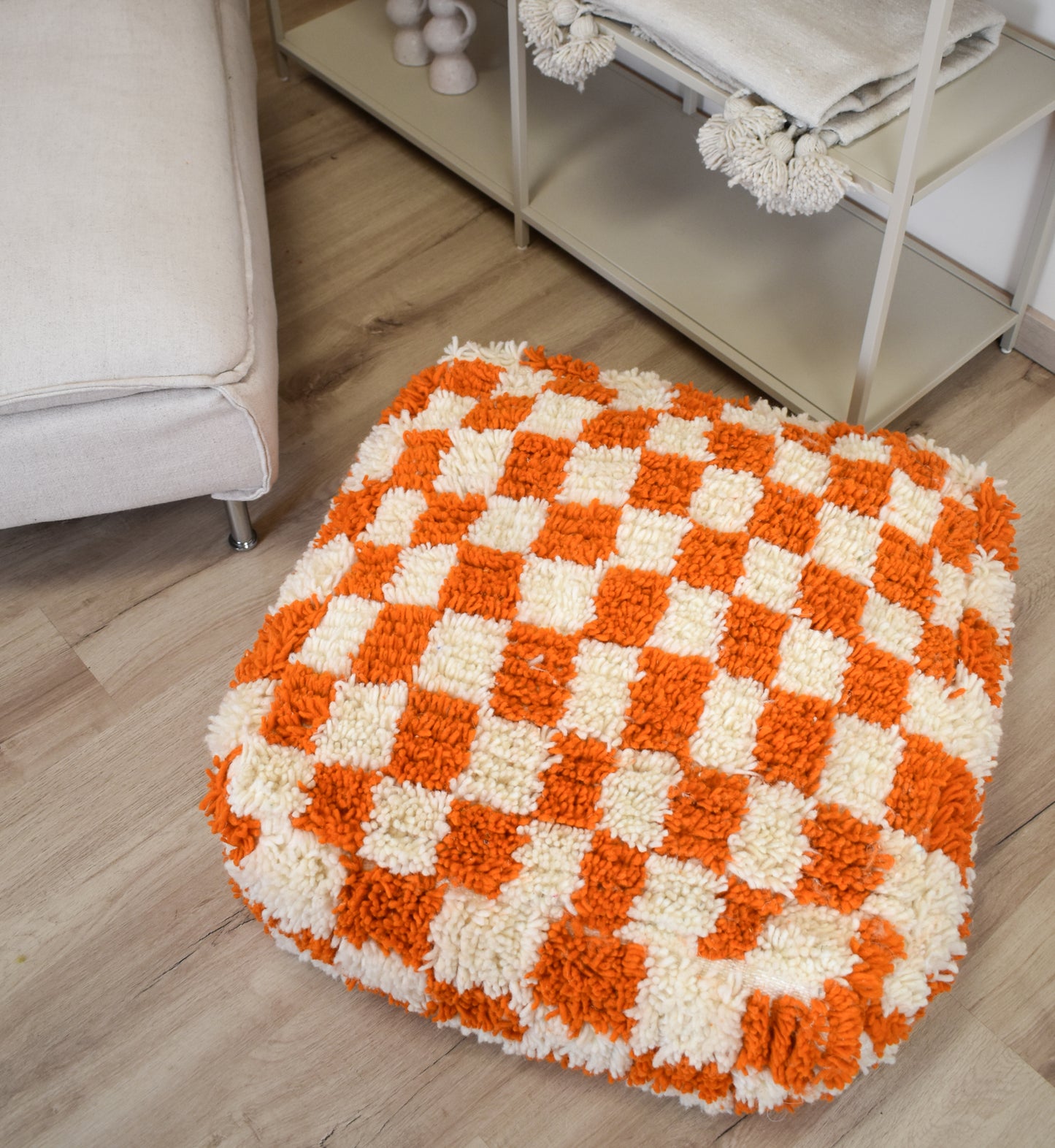 Dog pillow checkered - Orange