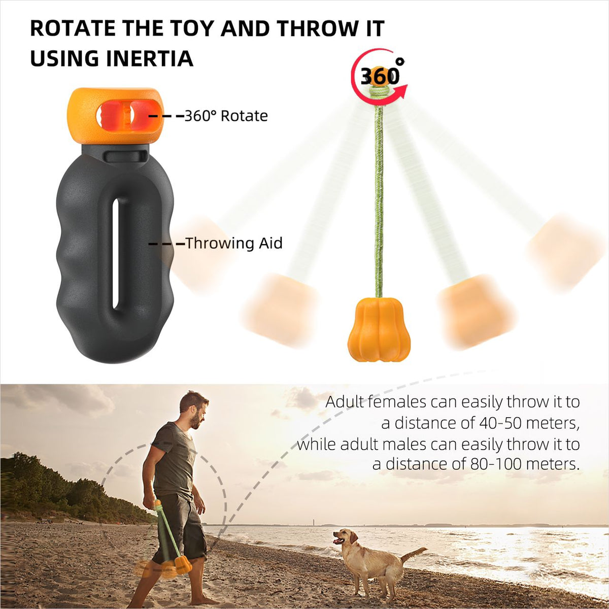 Bandoga Pumpkin Fetch Toy – robustes & interaktives Hundespielzeug