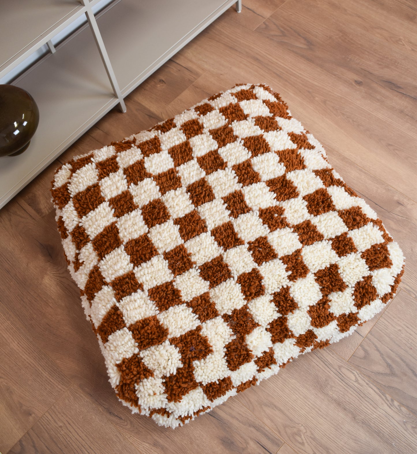 Dog pillow checkered - Terracotta