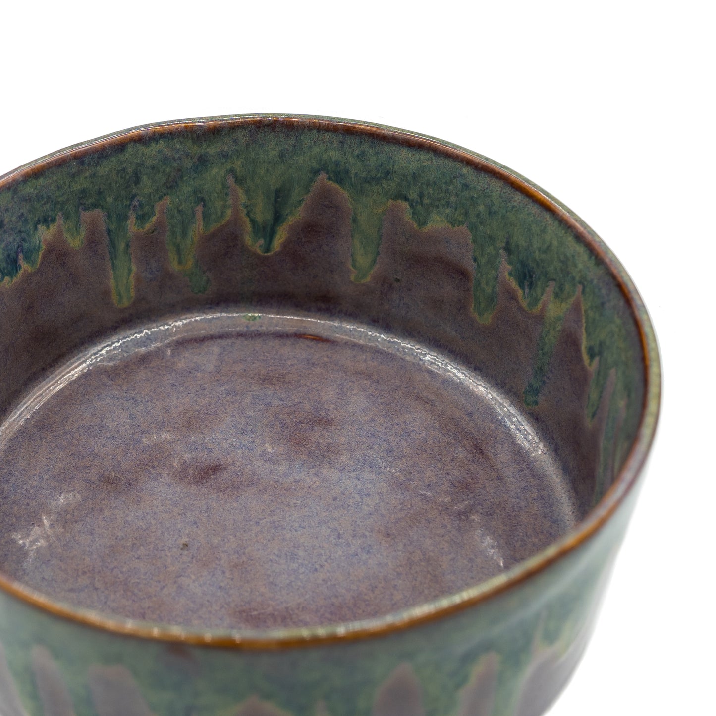 Mauve Dog Bowl Ceramic Close Up - Bandoga